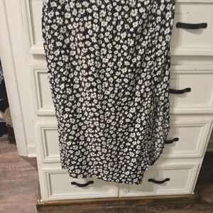 Floral Black and White Women's Skirt